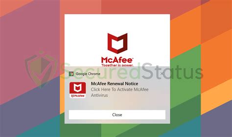 fake mcafee renewal|Remove “McAfee Renewal Notice” Pop.